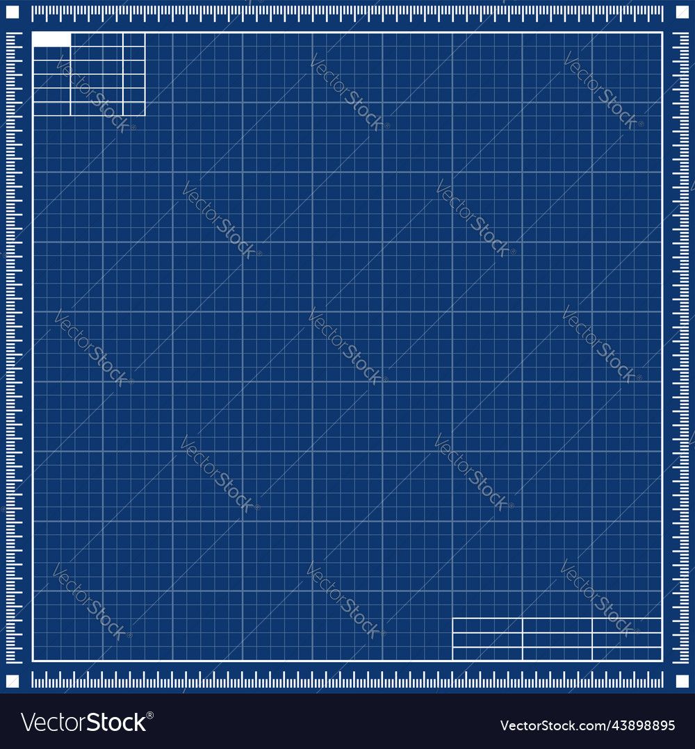 Blueprint square background project template vector image Blueprint square background project template