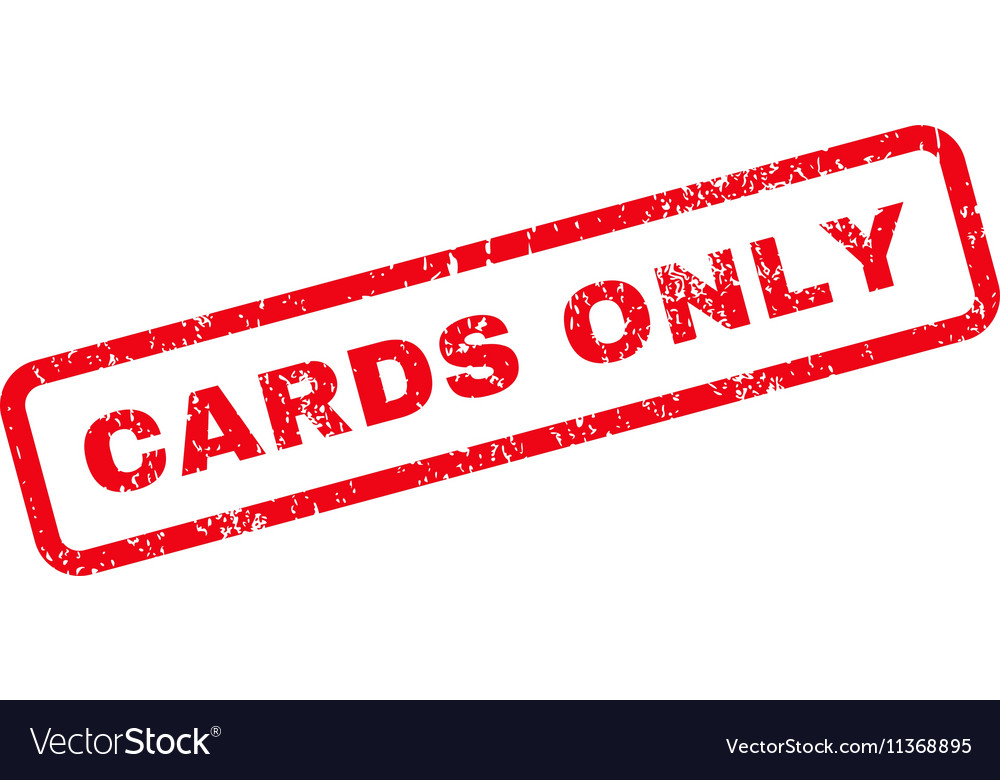 Cards only text rubber stamp Royalty Free Vector Image