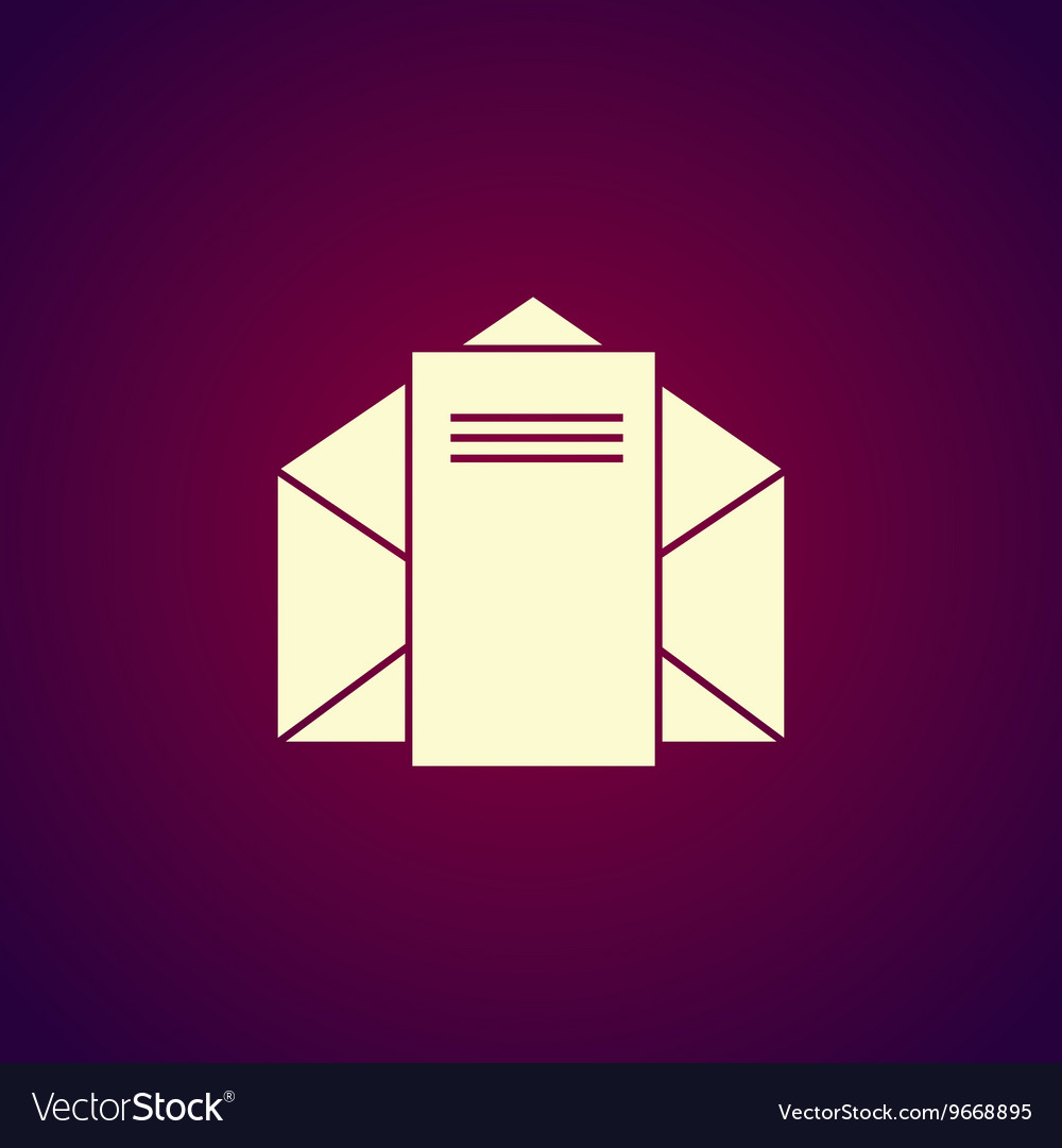 Envelope mail symbol flat design style