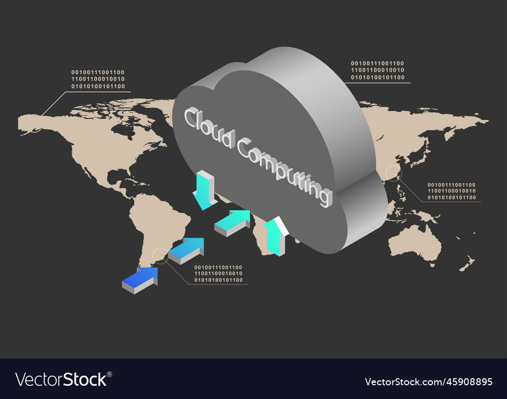 Graphics cloud computing concept data transfer