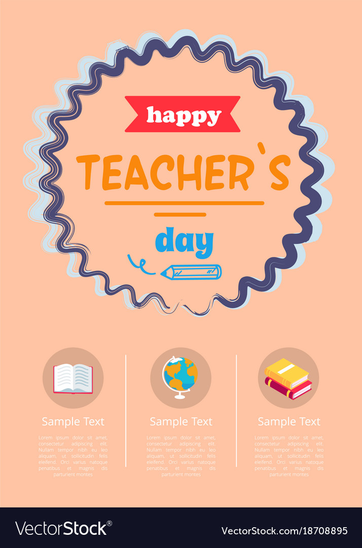 Happy Teachers Day Banner Royalty Free Vector Image