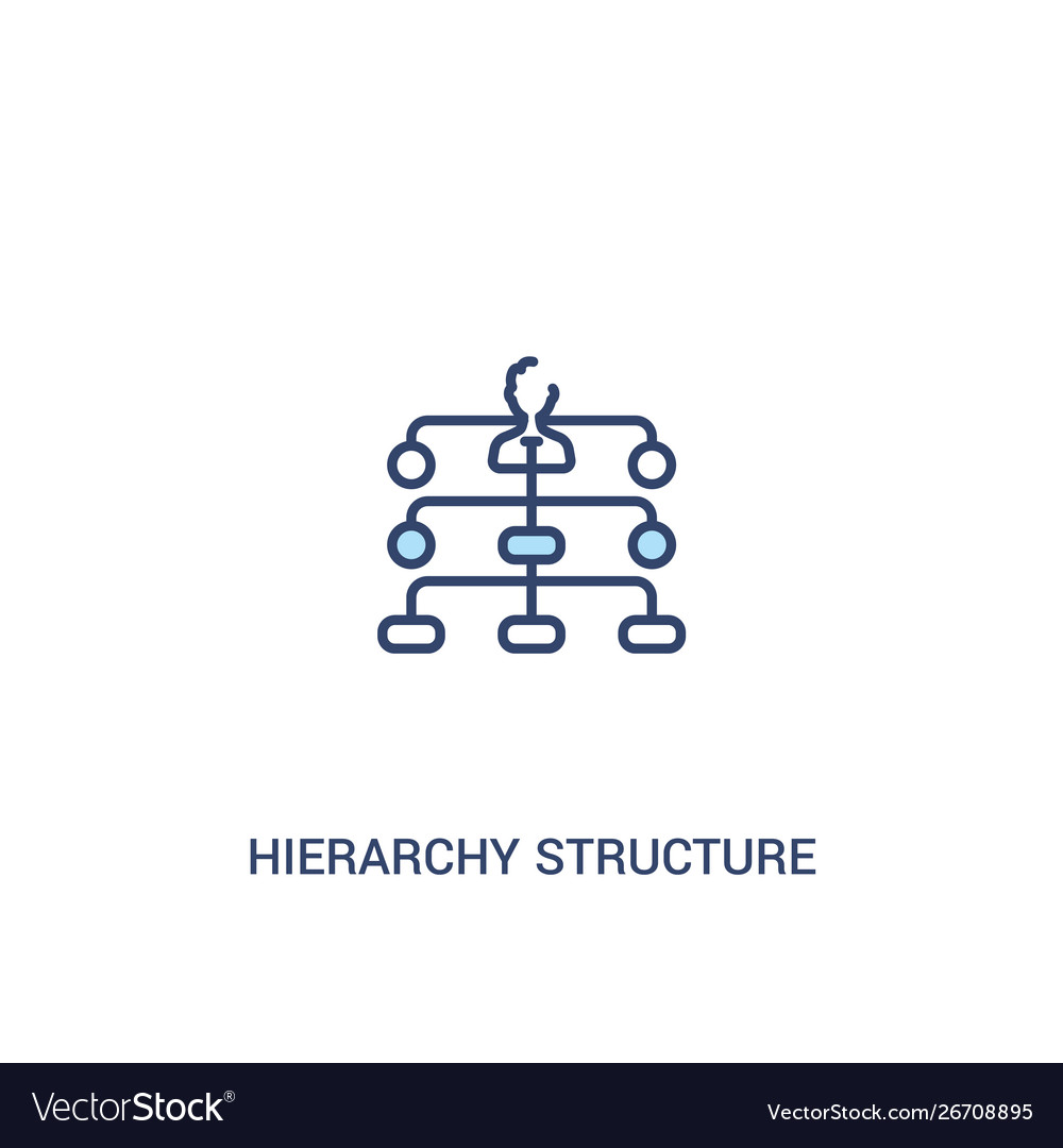 Hierarchy structure concept 2 colored icon simple vector image Hierarchy structure concept 2 colored icon simple
