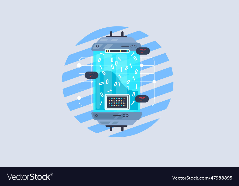 Machine learning algorithm artificial vector image Machine learning algorithm artificial