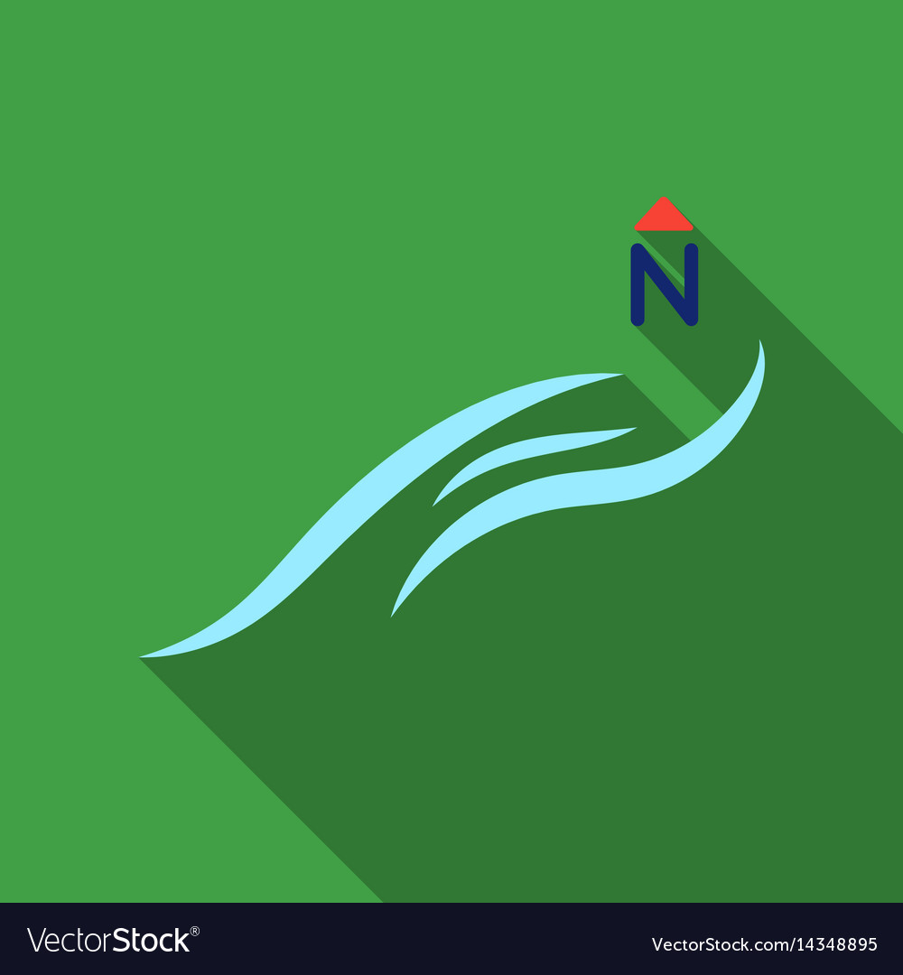 Northern wind icon in flate style isolated