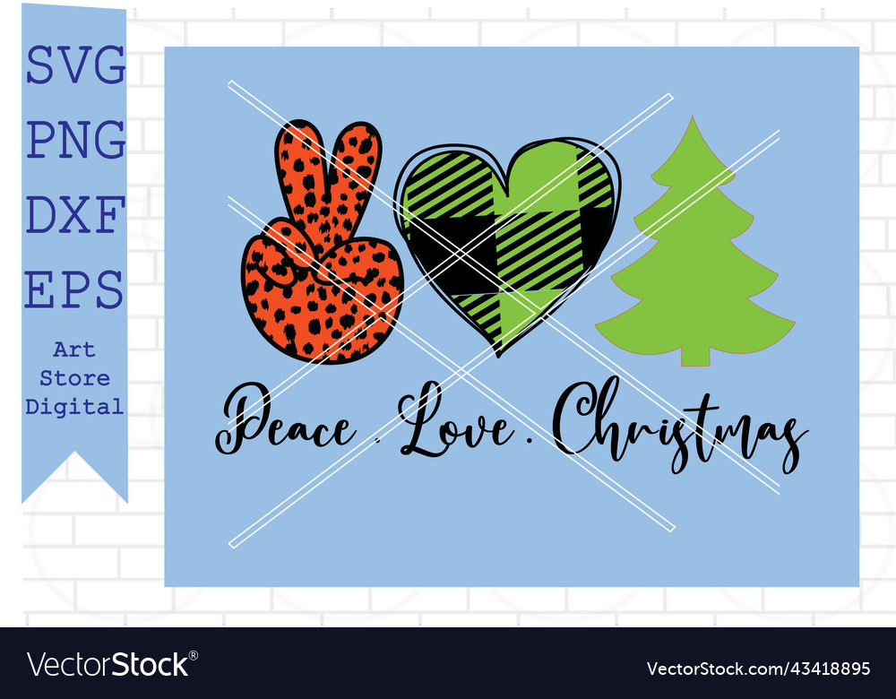 Peace love christmas Royalty Free Vector Image