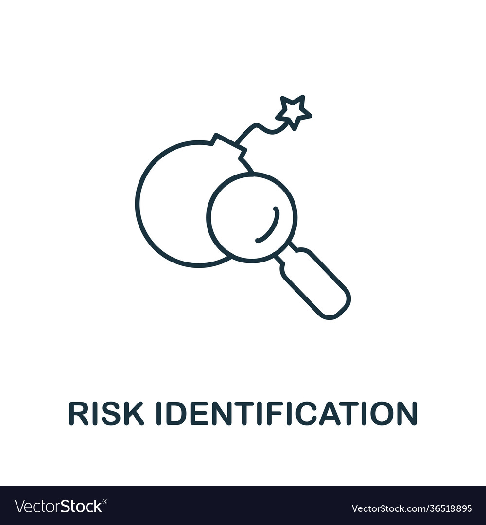 Risk identification icon simple element from