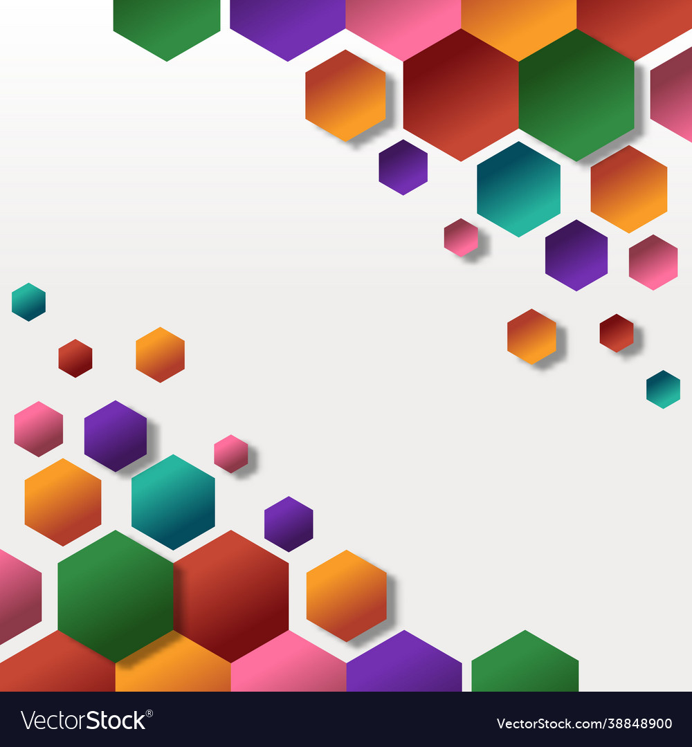 Abstract geometric shape hexagon background vector image Abstract geometric shape hexagon background