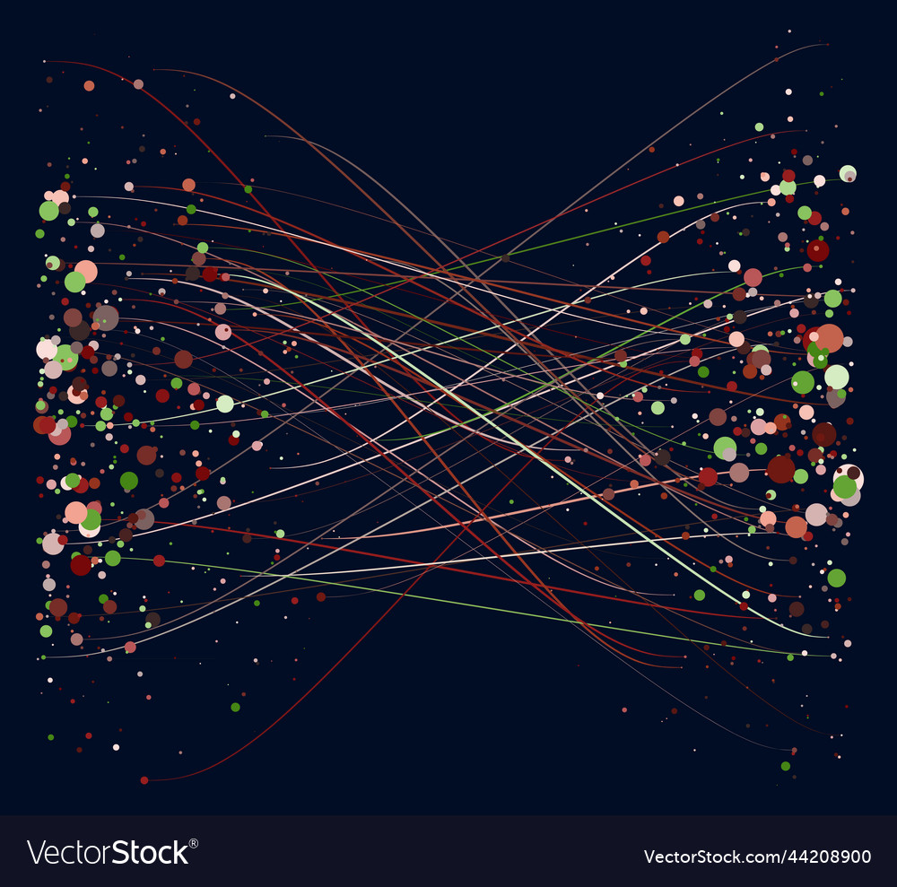 Abstractly arranged dots are connected by lines vector image Abstractly arranged dots are connected by lines
