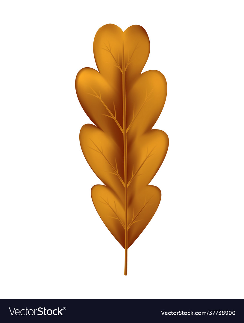 Autumn leave symbol with watercolor texture