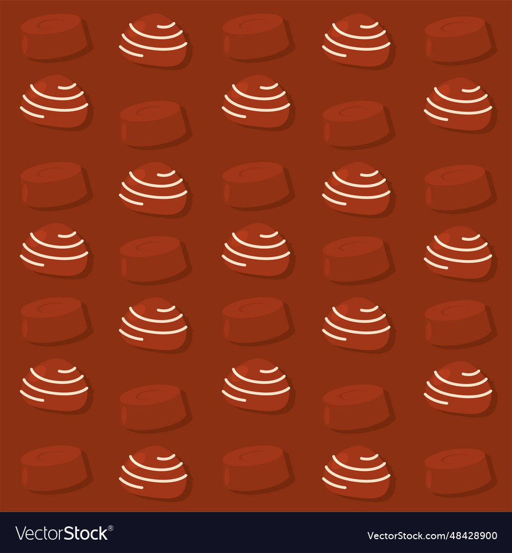 Colored seamless pattern background with chocolate