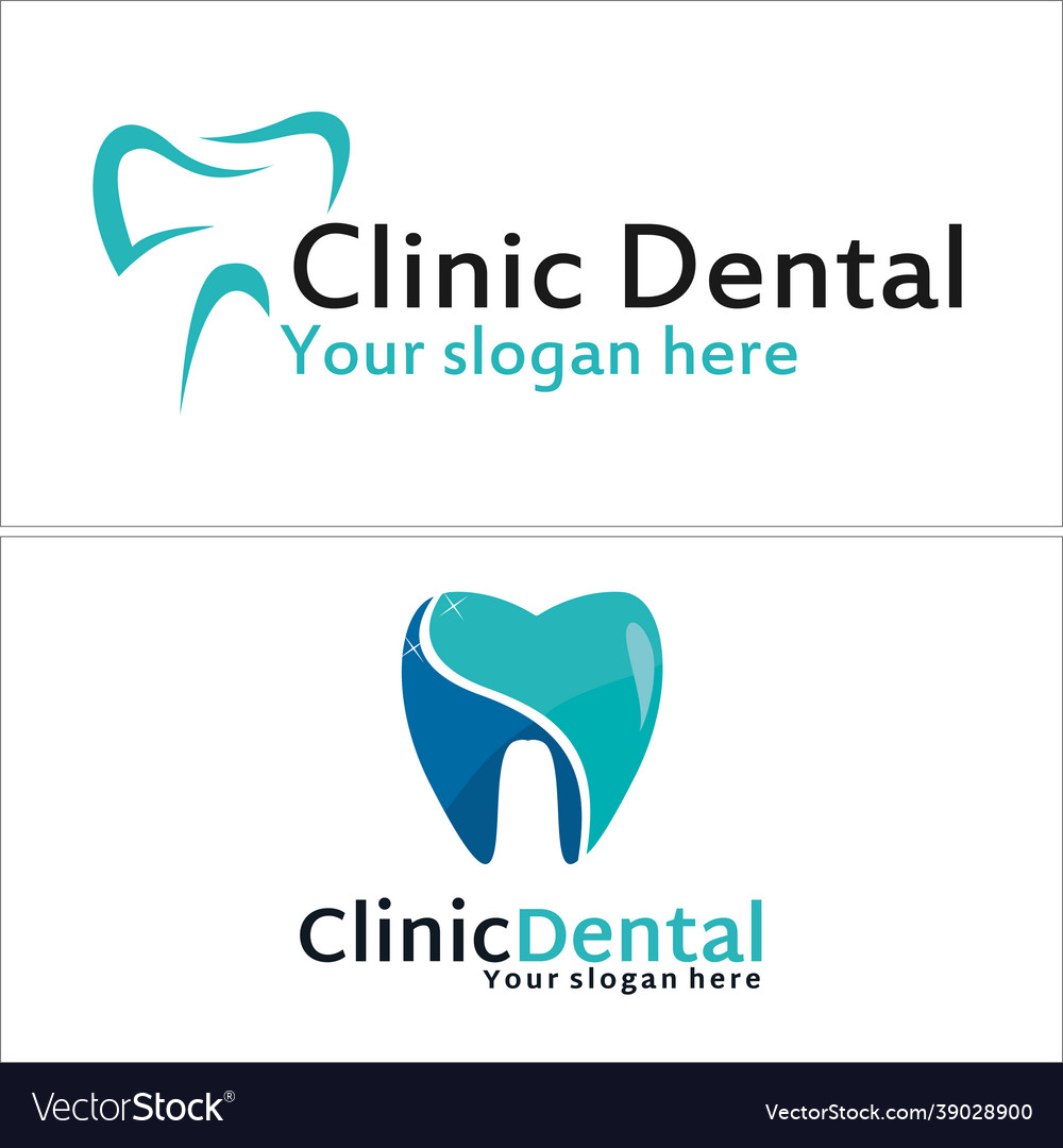 Dental clinic logo icon tooth Royalty Free Vector Image