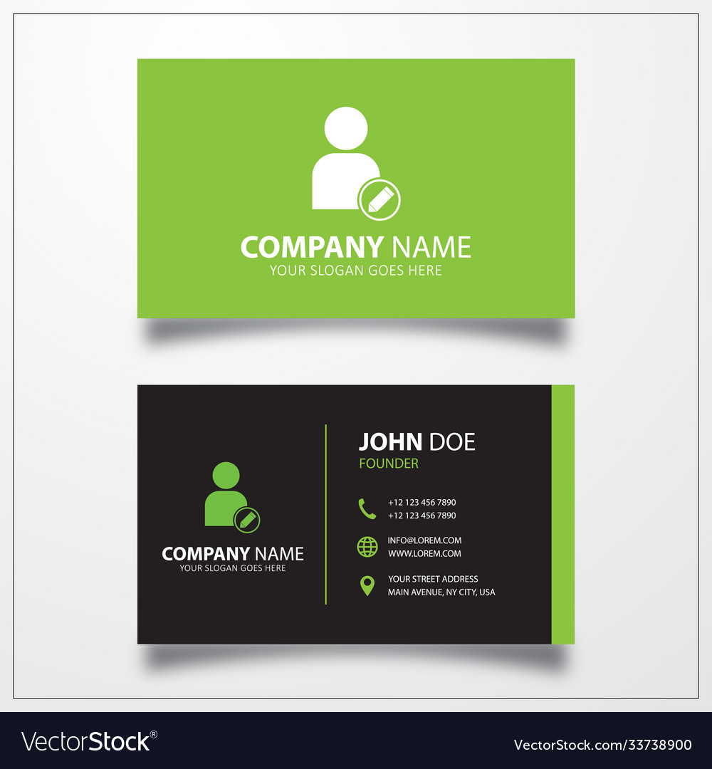 Edit user icon business card template