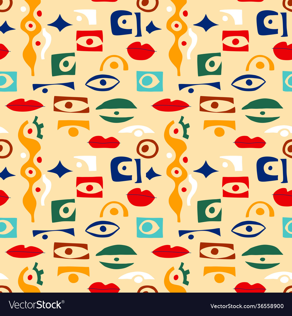 Eye abstract pattern with geometric shapes
