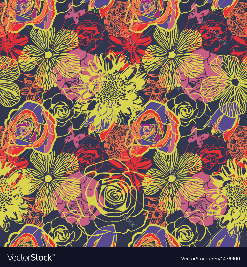 Floral Seamless Texture Royalty Free Vector Image