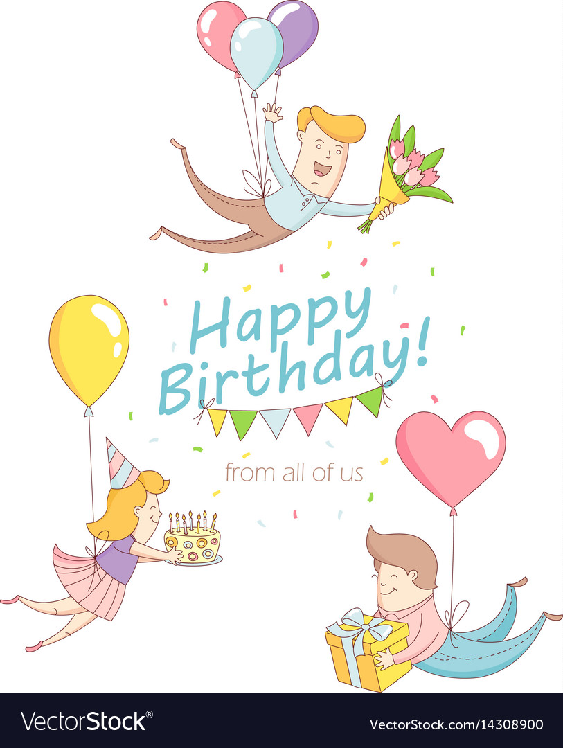 Happy birthday party greeting card invitation
