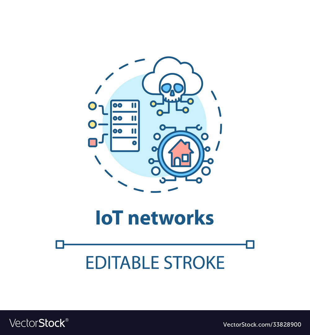 Iot networks concept icon vector image Iot networks concept icon