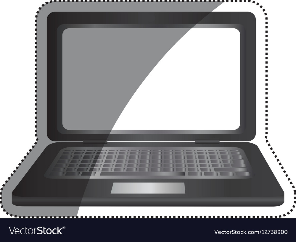 Laptop Pc Computer Royalty Free Vector Image Vectorstock