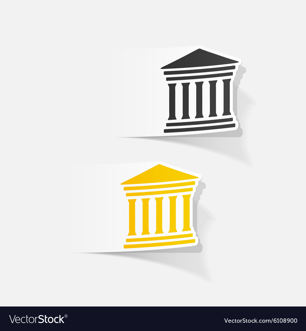Realistic design element courthouse