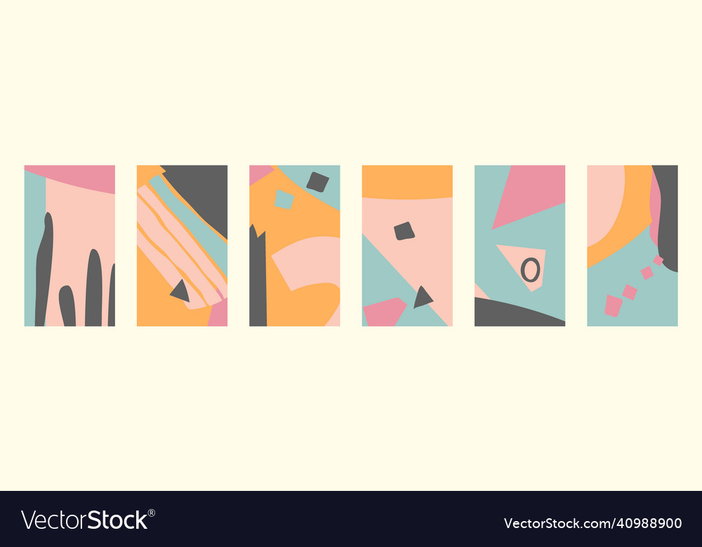 Set 6 in 1 vertical abstract backgrounds vector image Set 6 in 1 vertical abstract backgrounds