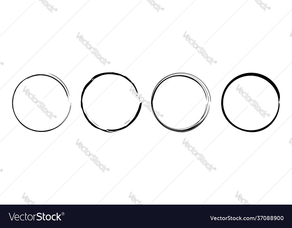 Sketchy scribble grungy circle textured design