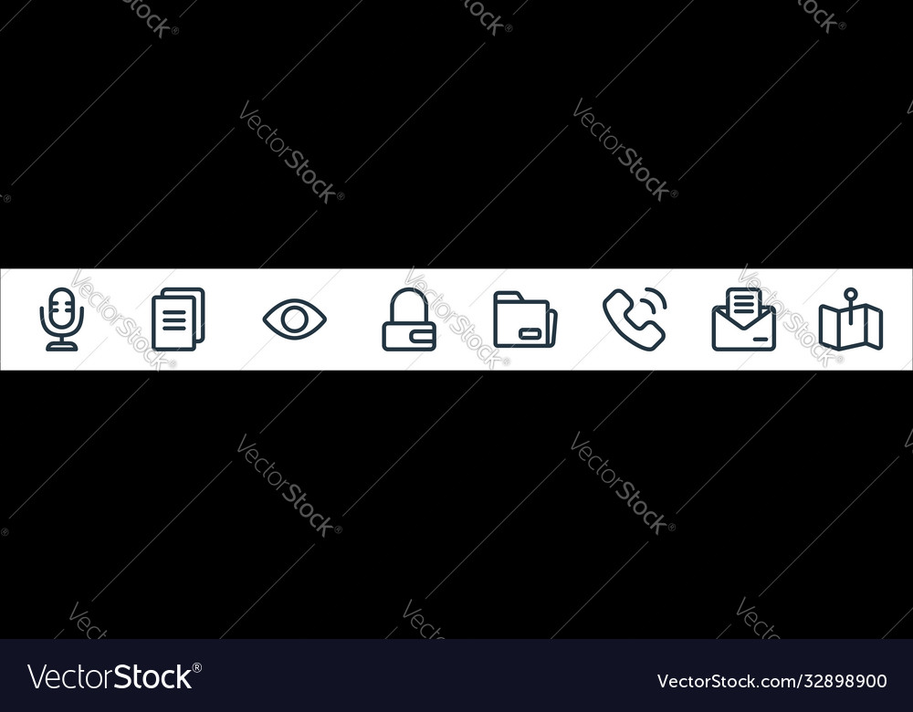 Ui Linie Icons lineare Set Qualität vector image Ui Linie Icons lineare Set Qualität