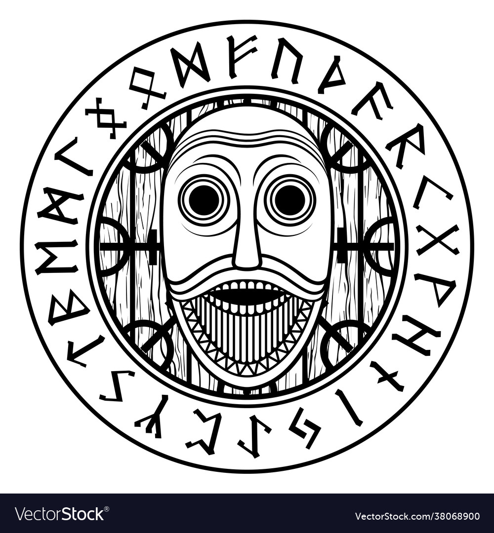 Viking old norse design scandinavian god odin