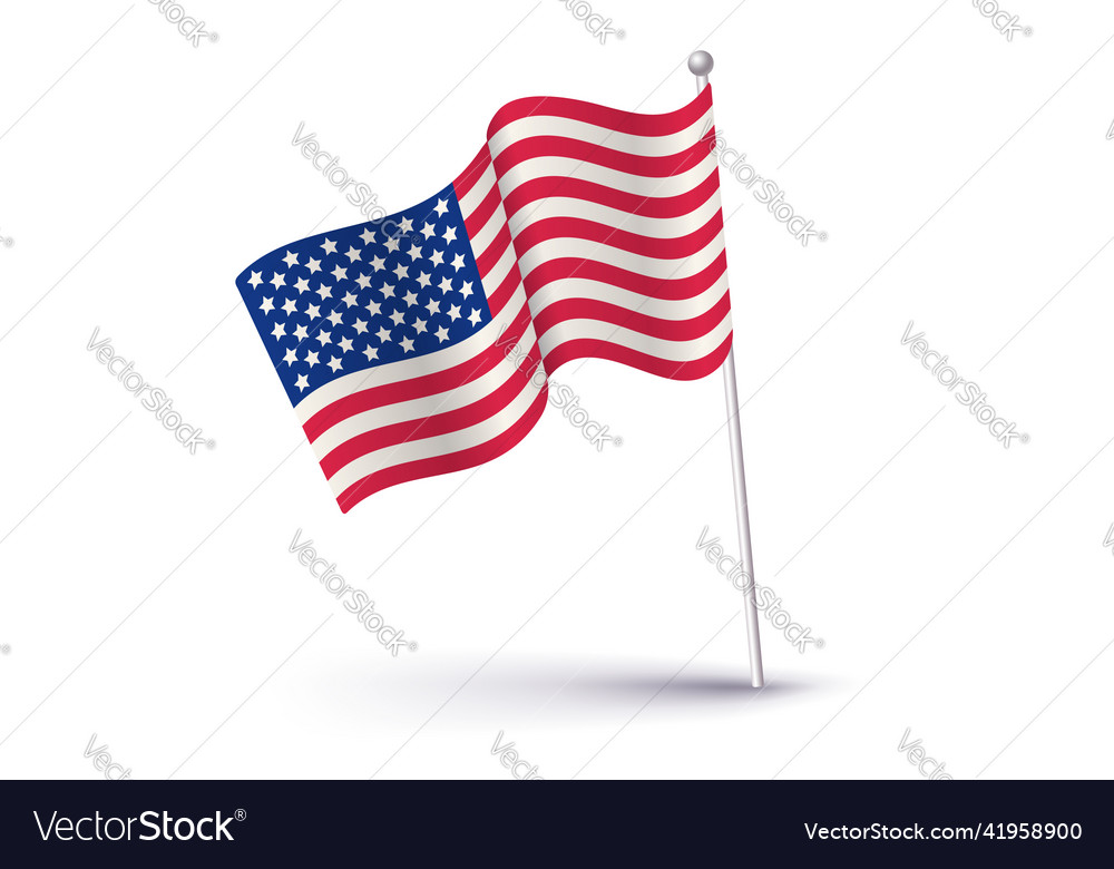 Vintage flag of usa for memory day veterans