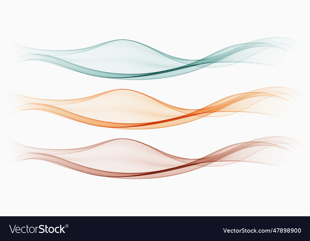 Wavy design elements abstract transparent wave
