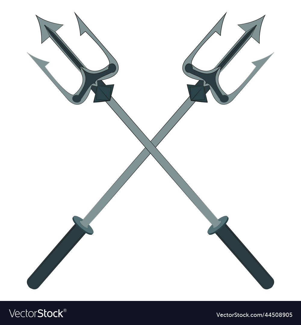 A trident isolated on transparent background Vector Image