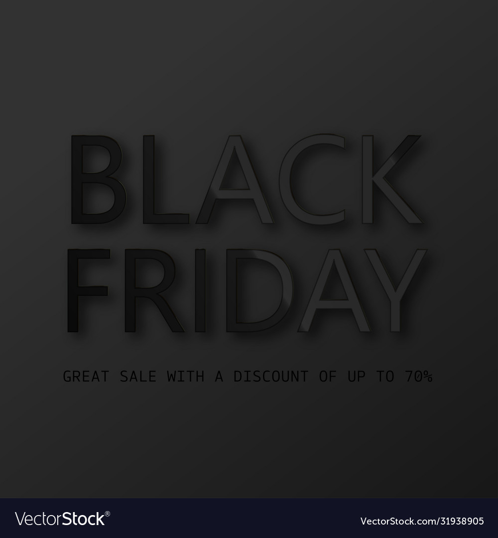 Black friday Rabattkarte mit Text