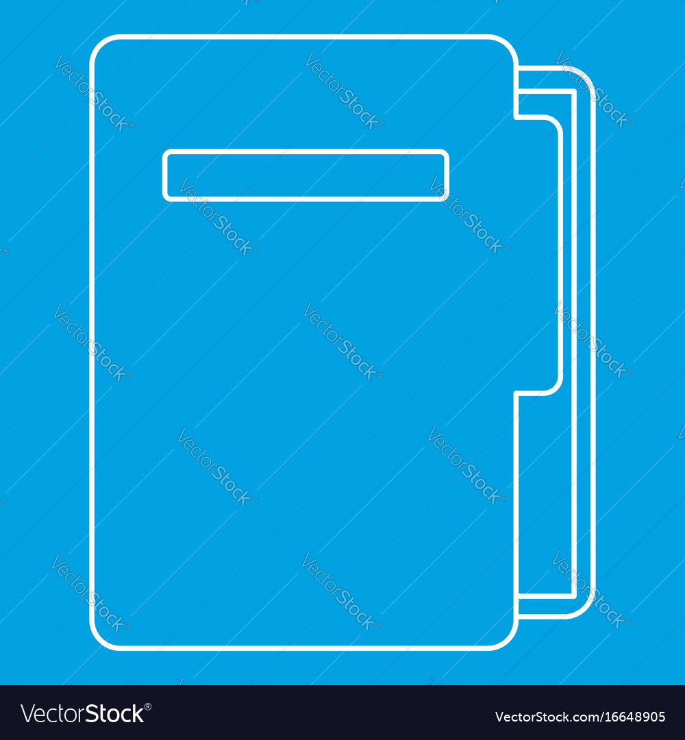 Document folder icon outline style Royalty Free Vector Image