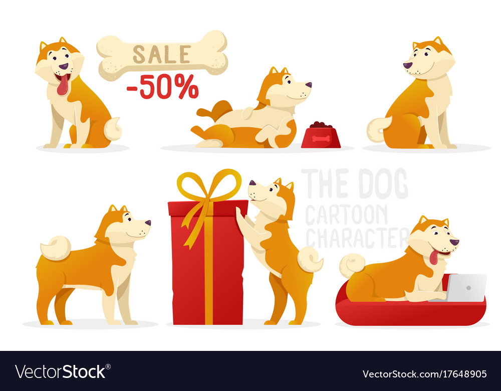 Dog cartoon characters Royalty Free Vector Image Dog cartoon characters Royalty Free Vector Image