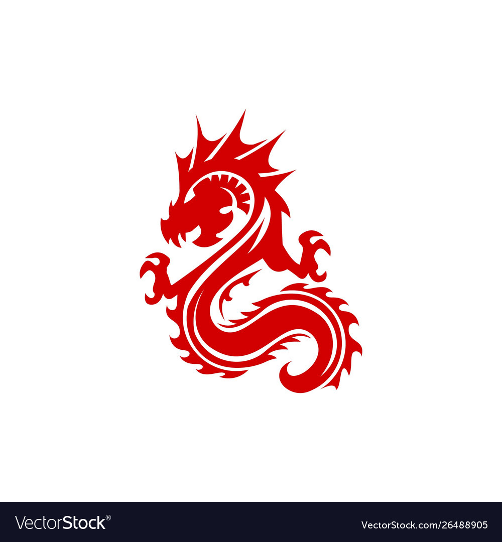 Dragon logo template Royalty Free Vector Image