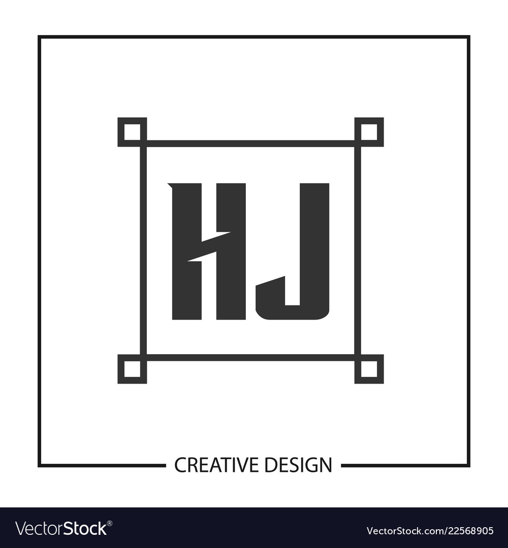 Initial hj letter logo template design