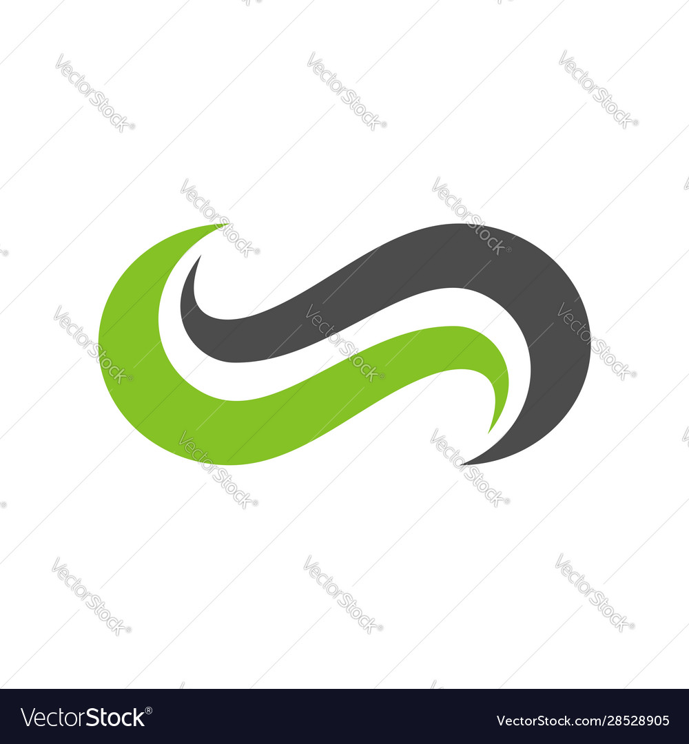 Letter n swoosh logo template design