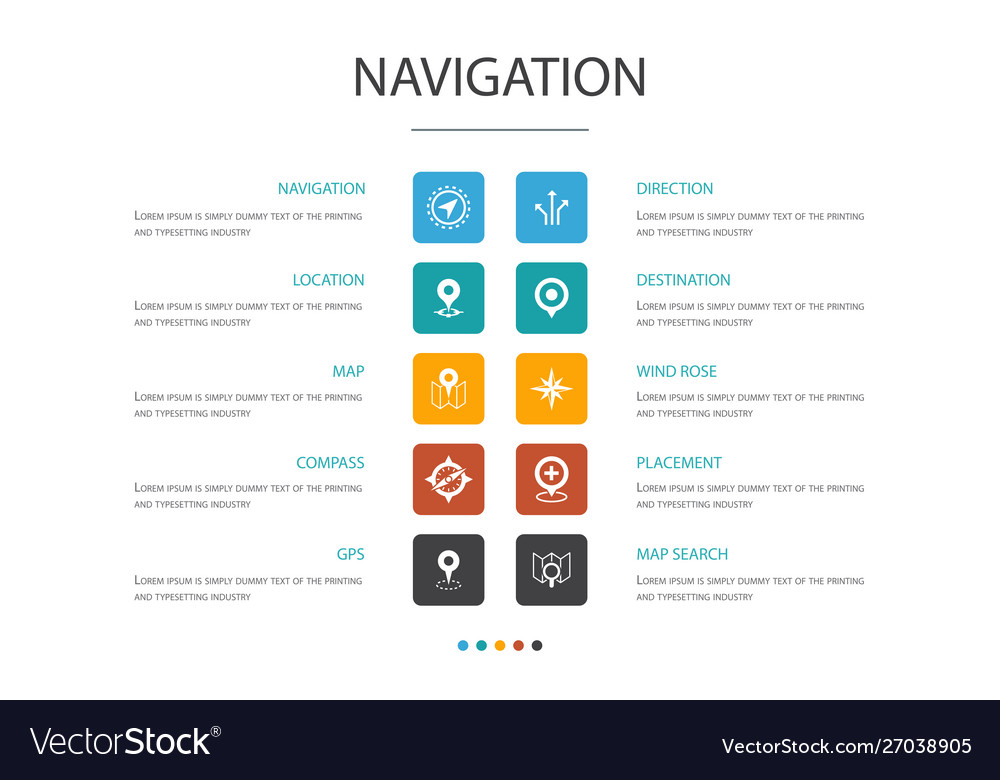Navigation infographic cloud design template