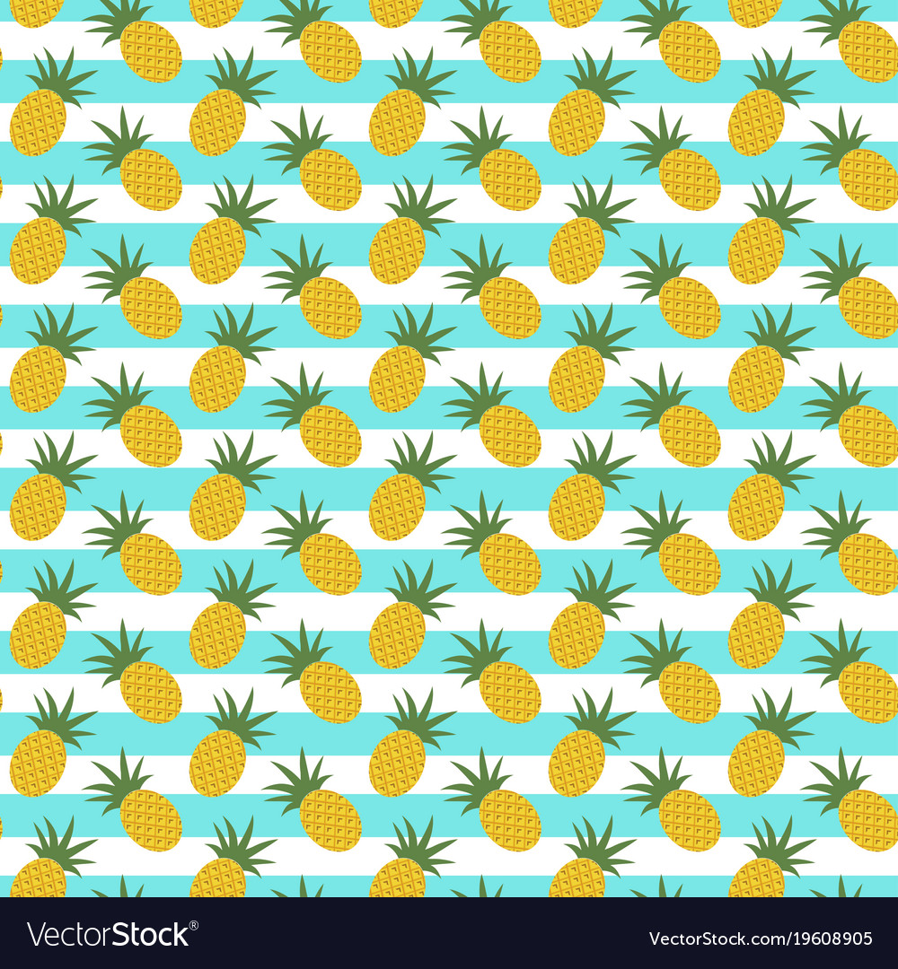 Pattern with pineapple and stripes