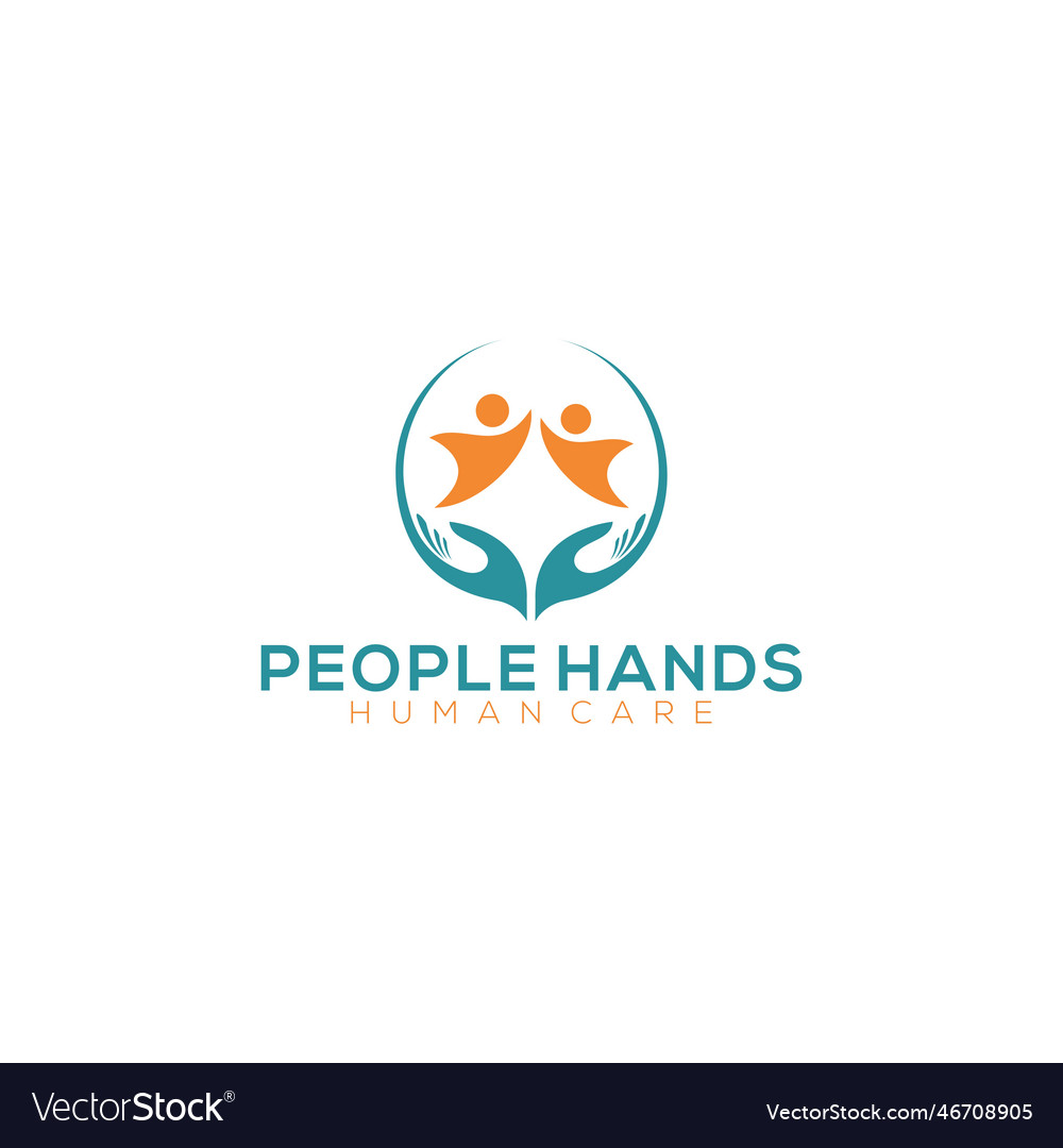 People Hand Logo Royalty Free Vector Image - Vectorstock