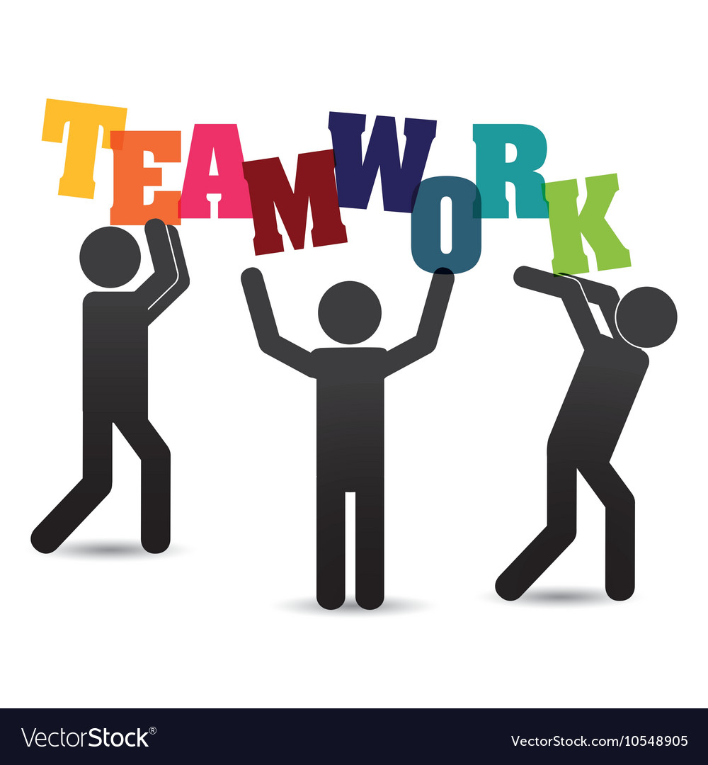 Pictograph teamwork support design Royalty Free Vector Image