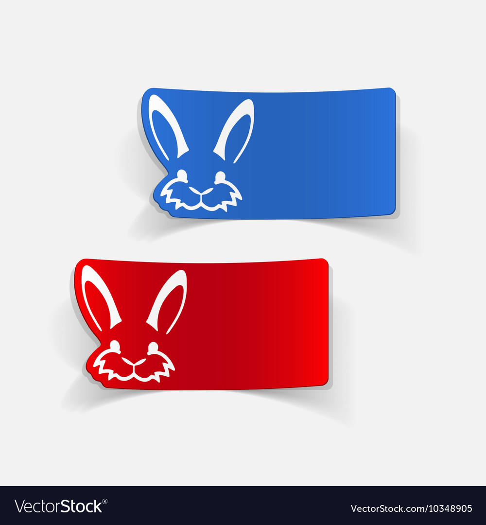 Realistic design element easter rabbit