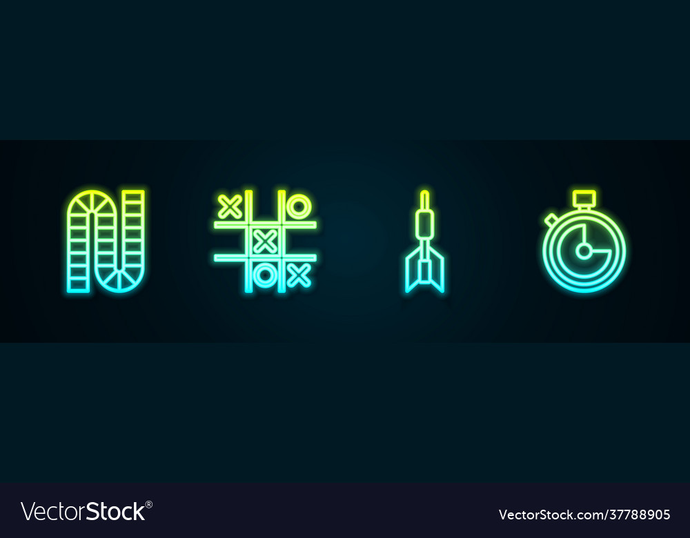 Set Line Board Spiel tac toe dart Pfeil Vector Image Set Line Board Spiel tac toe dart Pfeil