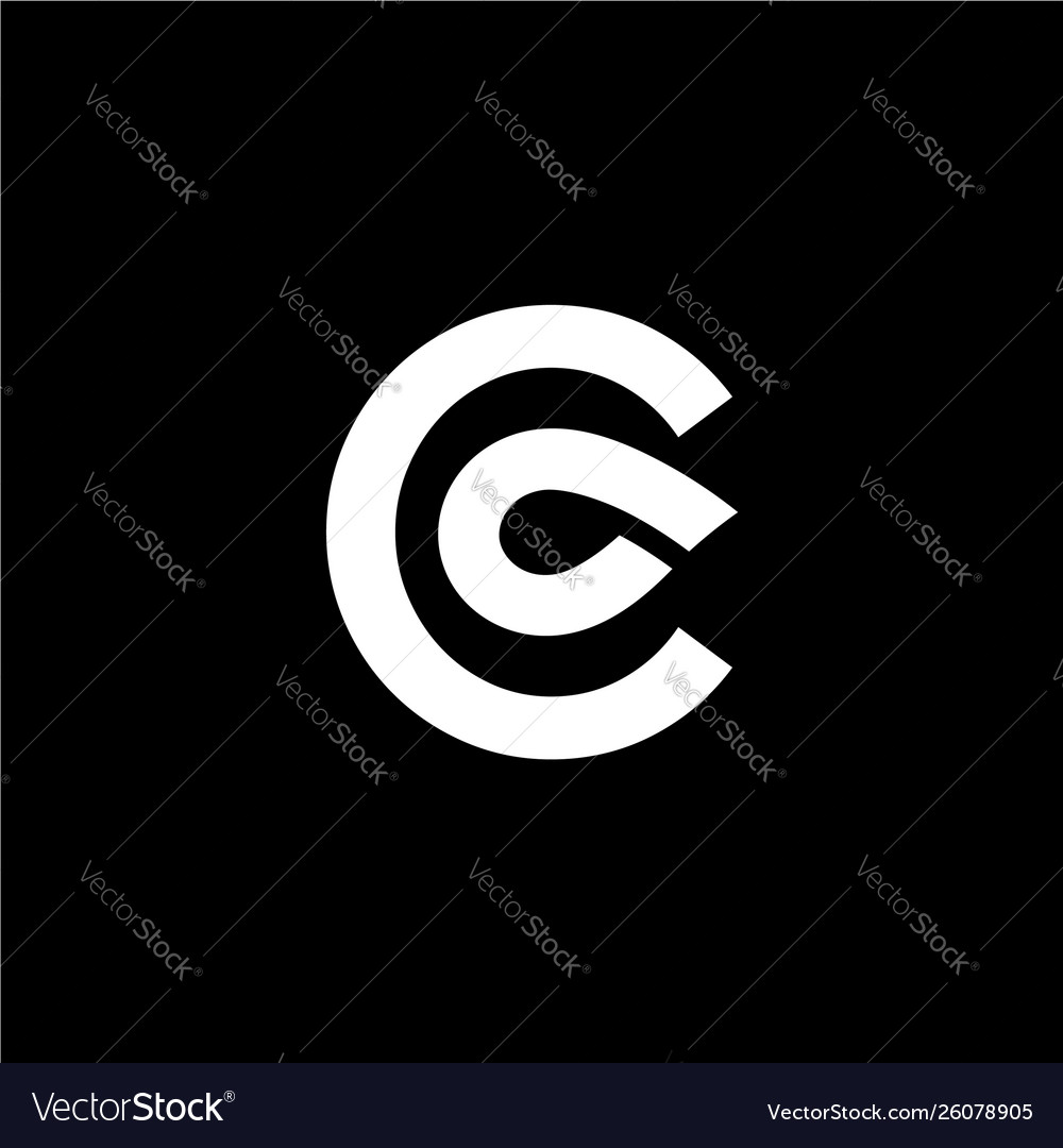 Simple c cp co initials geometric circle Vector Image Simple c cp co initials geometric circle