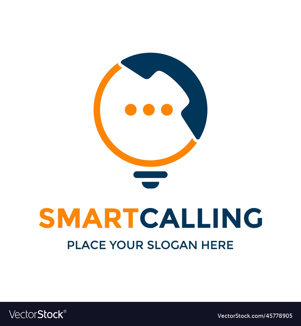 Smart calling logo Royalty Free Vector Image - VectorStock