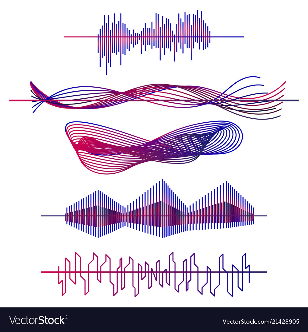 Sound waves set audio equalizer pulse