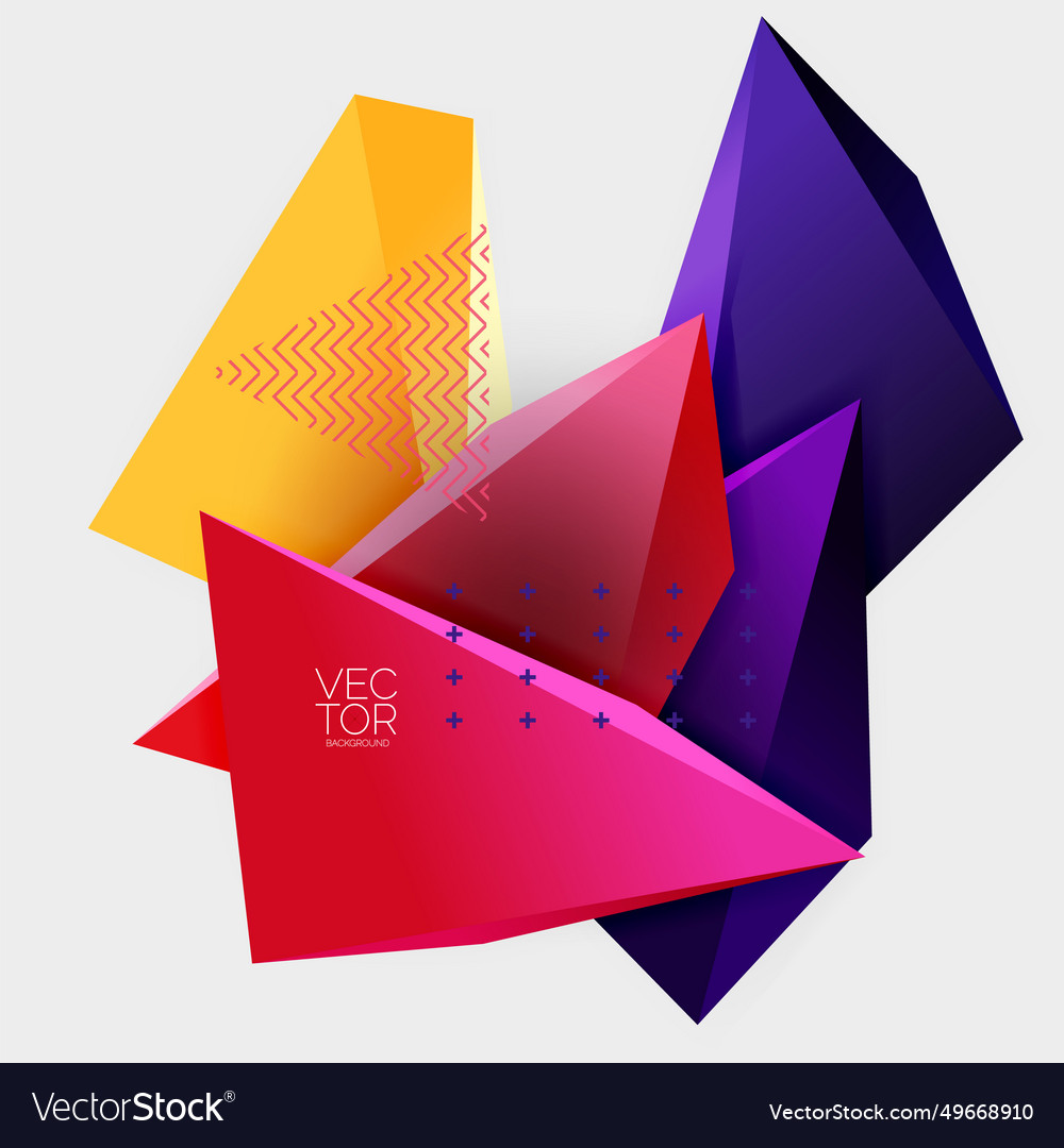 3d triangles geometric abstract background vector image 3d triangles geometric abstract background