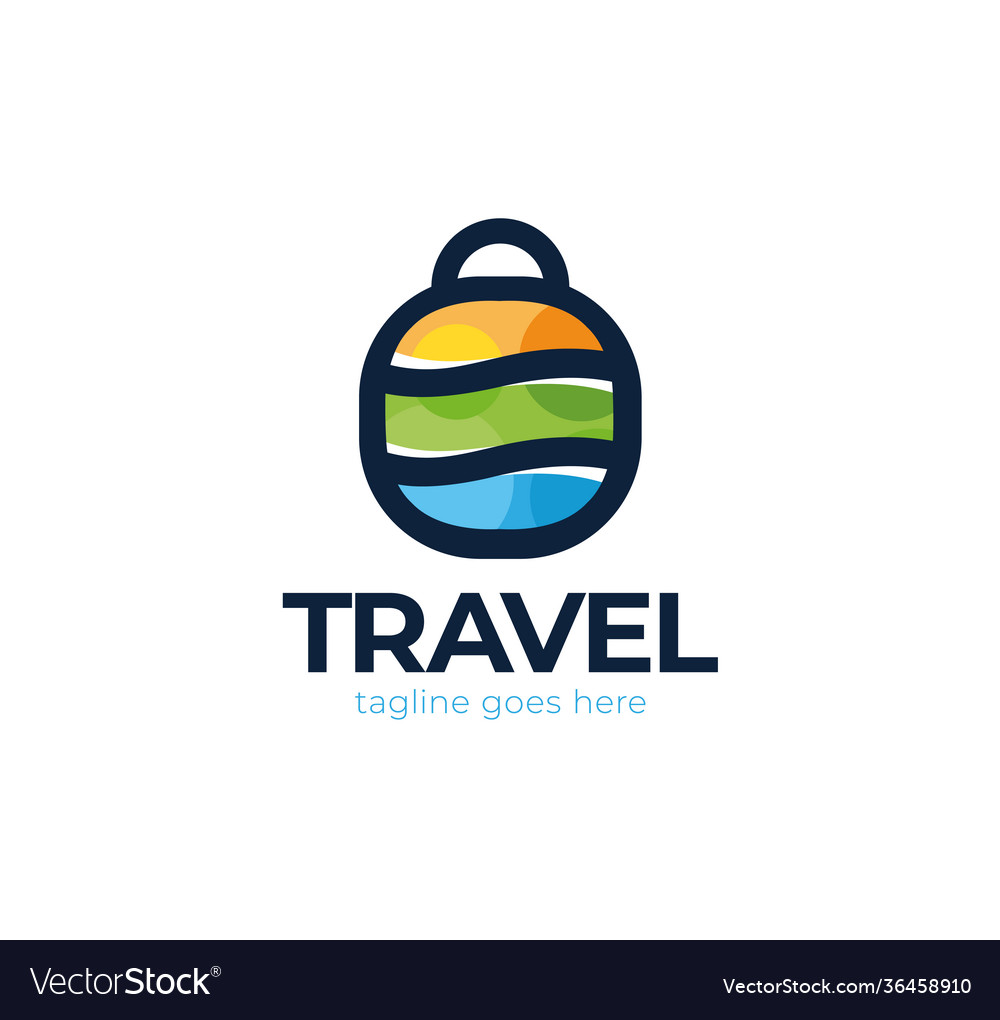 Abstract dot travel colorful elements simple line