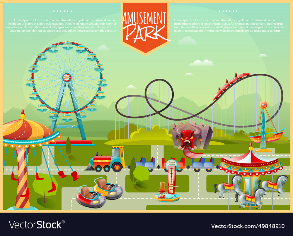 Amusement park Royalty Free Vector Image - VectorStock