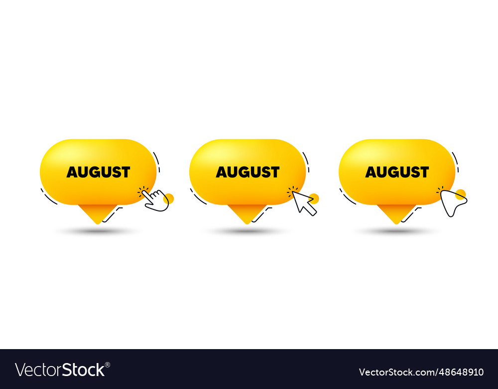 August month icon event schedule aug date click vector image August month icon event schedule aug date click