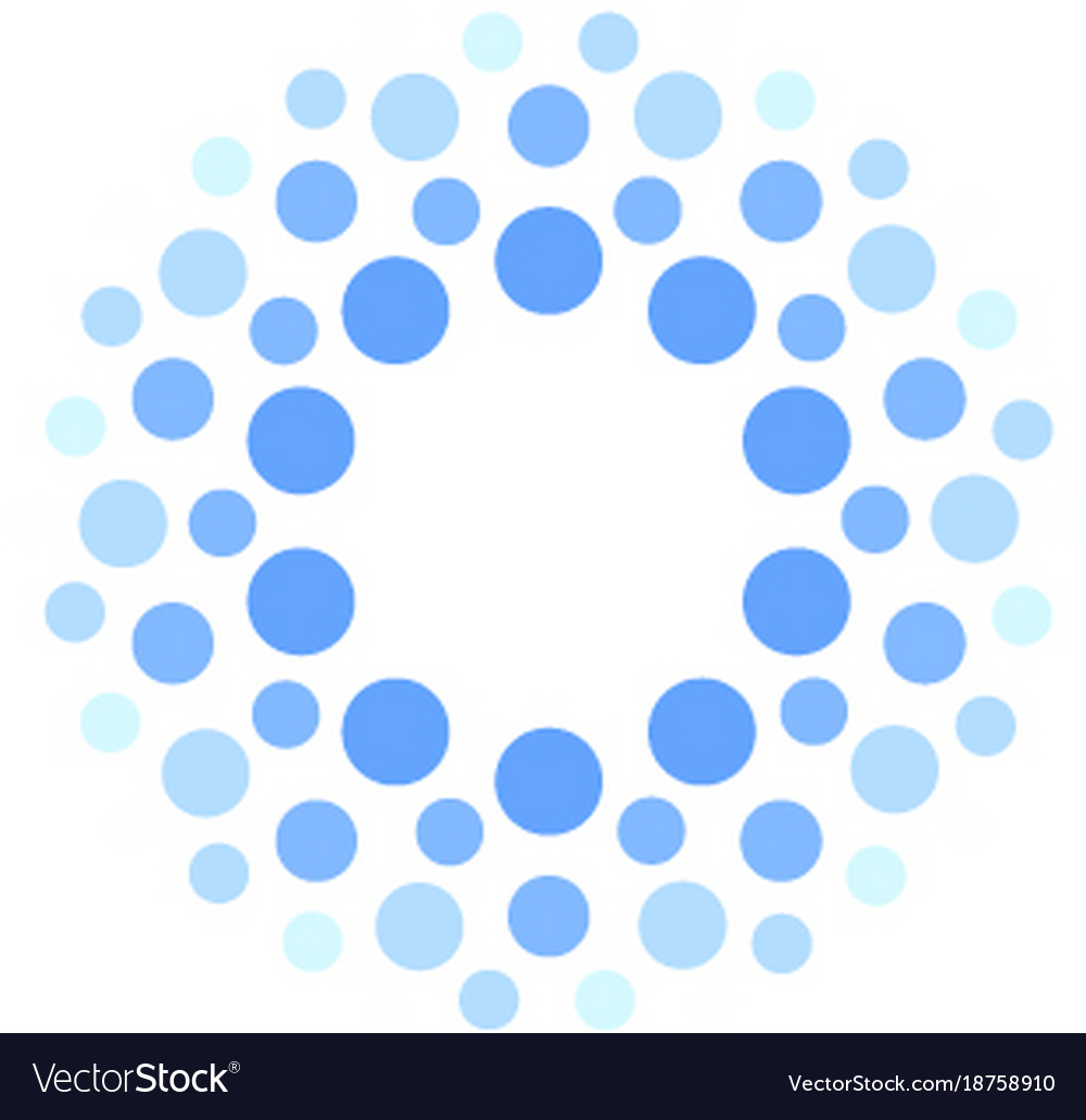 Blaues Wasser Runde Logo