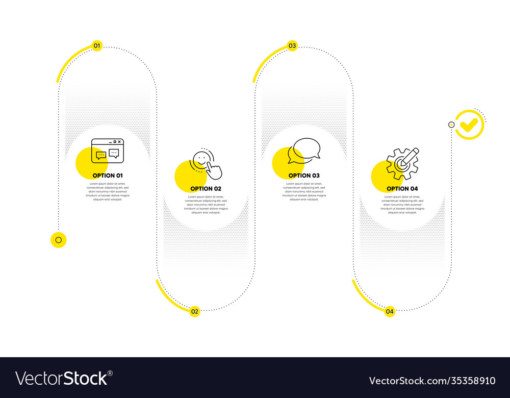 Browser window messenger and smile icons set vector image Browser window messenger and smile icons set